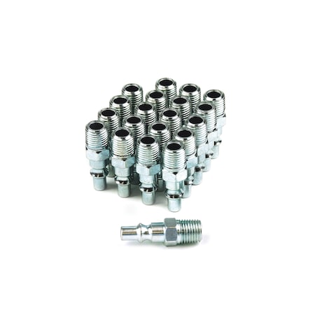 Primefit ARO Plug 1/4" x 1/4" Male NPT 25PCS AP1414MS-B25-P